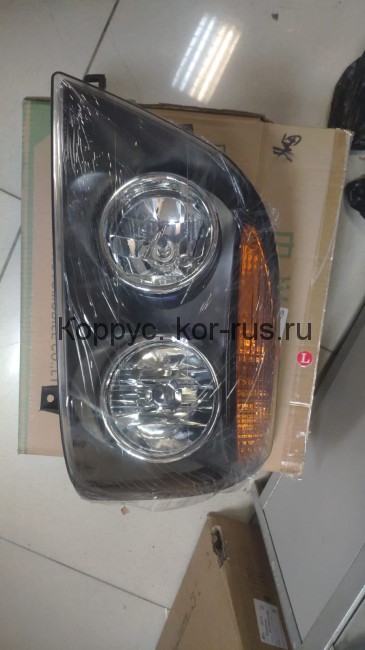 Фара левая (черный отражатель) для Zx Landmark / grand tiger